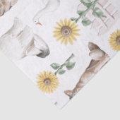 Papier Mousseline Chiens, fleurs et canards sur la page Découpage bl (Détail)