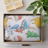Papier Mousseline Chiens mignons, rennes et arbres de Noël Découpage (Cadeau)