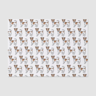 Papier Mousseline Chiens Russell Terrier blanc & Tan Rough