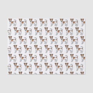 Papier Mousseline Chiens Russell Terrier blancs et tan lisse