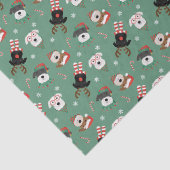 Papier Mousseline Chiens Schnauzer de Noël (Détail)