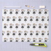 Papier Mousseline Chiffre à bascule fille (Artisanat)