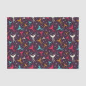 Papier Mousseline Chiffre motif d'oiseaux de Phoenix (Recto)