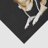 Papier Mousseline Chihuahua Chien Tan Brown Noir Élégant (Détail)