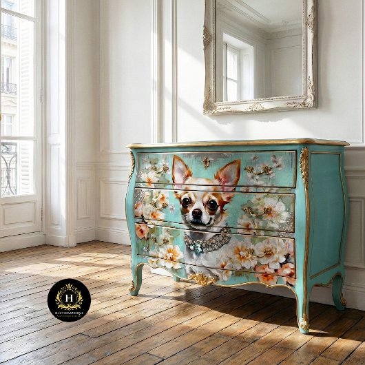 Papier Mousseline Chihuahua Chig Découpage