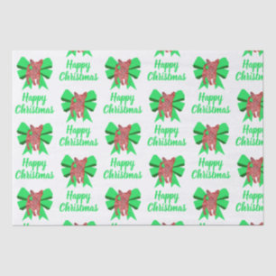 Papier Mousseline Chihuahua Christmas Chien & Bow Blanc