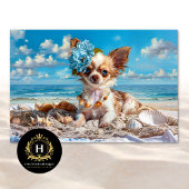 Papier Mousseline Chihuahua Puppy Beach Chic Decoupage