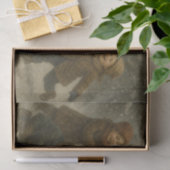 Papier Mousseline Children Building a Snowman (Cadeau)