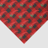 Papier Mousseline Chili Pepper Buffalo Plaid Motif noir et rouge (Détail)