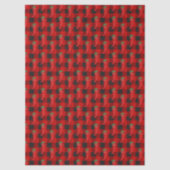 Papier Mousseline Chili Pepper Buffalo Plaid Motif noir et rouge (Recto)