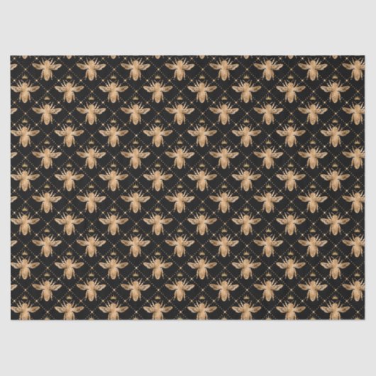 Papier Mousseline Chimier Bee Series Design 17 Tissu Paper (Recto)