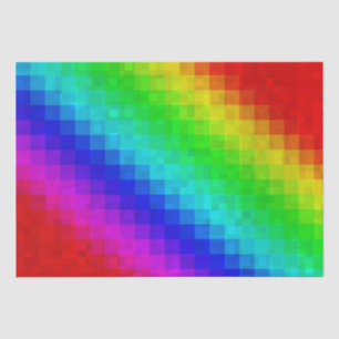 Papier Mousseline Chimmer en mosaïque arc-en-ciel chaud,