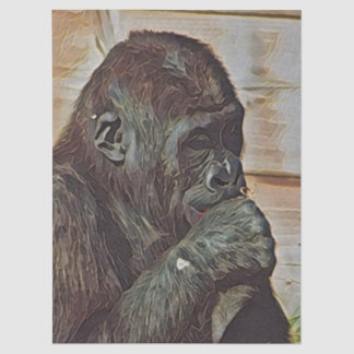 PAPIER MOUSSELINE CHIMP ART