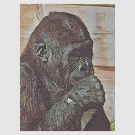 PAPIER MOUSSELINE CHIMP ART (Recto)