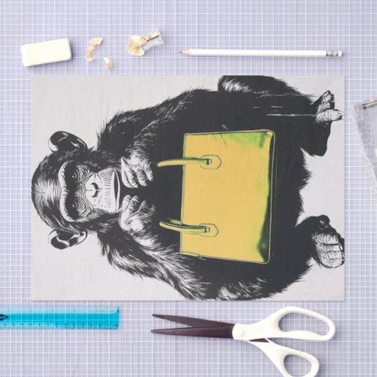 Papier Mousseline Chimp Business5 (Artisanat)