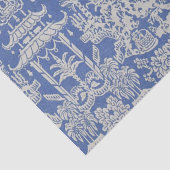 Papier Mousseline Chine bleu et blanc Découpage (Détail)