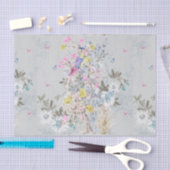 Papier Mousseline Chine soirée, toile, scène de la nature, antique,  (Artisanat)