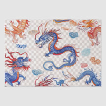 Chinois bleu moyen dragon volant