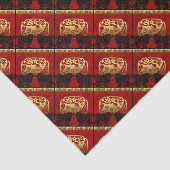 Papier Mousseline Chinois de Cute Ox Année 2021 Zodiac Anniversaire  (Détail)