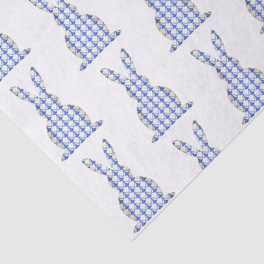 Papier Mousseline Chinoiserie Aquarelle Chic Lapin Rabbits (Détail)