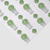 Papier Mousseline Chinoiserie Aquarelle Topiaire (Détail)