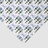 Papier Mousseline Chinoiserie Arbre Topiaire Bow Bleu (Détail)