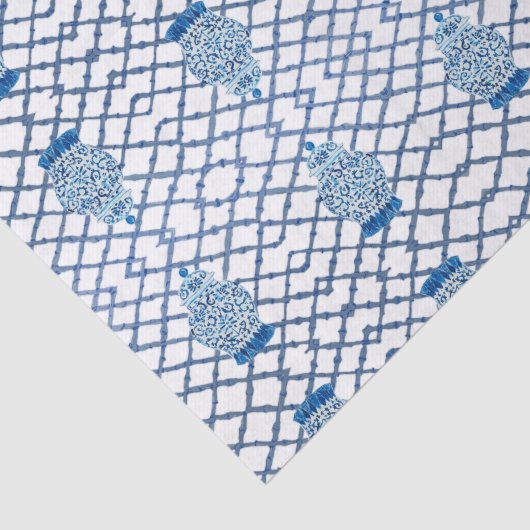 Papier Mousseline Chinoiserie Bamboo Ginger Jars (Détail)