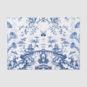 Papier Mousseline Chinoiserie bleue (Recto)