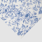 Papier Mousseline Chinoiserie Fleurs Bleues (Détail)