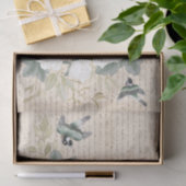 Papier Mousseline Chinoiserie Floral Birds Ancienne écriture manuscr (Cadeau)