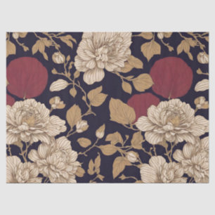 Papier Mousseline Chinoiserie Florals Découpage