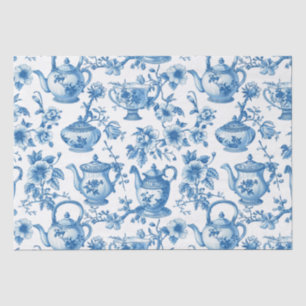 Papier Mousseline Chinoiserie French Toile Du Jouy Tea Motif