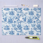 Papier Mousseline Chinoiserie French Toile Du Jouy Tea Motif (Artisanat)