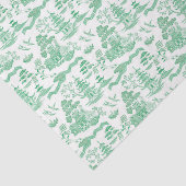 Papier Mousseline Chinoiserie Green Willow Decoupage Tissu Paper (Détail)