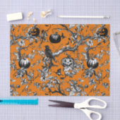 Papier Mousseline Chinoiserie Halloween Crow &Jack-O-Lantern Motif (Artisanat)