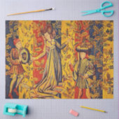 Papier Mousseline Chinoiserie italienne médiévale Découpage bleu rou (Artisanat)