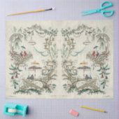 Papier Mousseline Chinoiserie Jean-Baptiste Pillement Vintage Art (Artisanat)