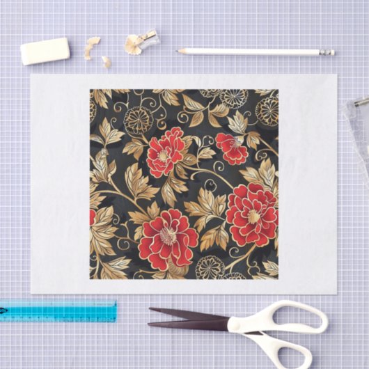 Papier Mousseline Chinoiserie Motif5 (Artisanat)