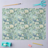 Papier Mousseline Chinoiserie Motif Floral Papier Tissu (Artisanat)