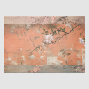 Papier Mousseline Chinoiserie Orange Sherbet Collage