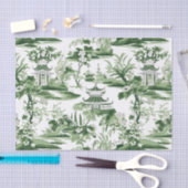 Papier Mousseline Chinoiserie Orient Peinture Paysage Découpage (Artisanat)