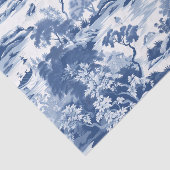 Papier Mousseline Chinoiserie Oriental Paysage Peinture Découpage (Détail)