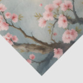 Papier Mousseline Chinoiserie Peacock Floral Rose Blossom Découpage (Détail)