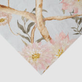 Papier Mousseline Chinoiserie Peony Arbre Floral Vert Découpage (Détail)