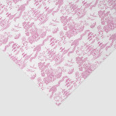 Papier Mousseline Chinoiserie Pink Willow Decoupage papier de tissus (Détail)