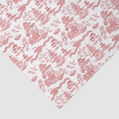 Papier Mousseline Chinoiserie Red Willow Decoupage papier de tissus (Détail)