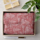 Papier Mousseline Chinoiserie Red Willow Reverse Decoupage (Cadeau)