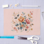 Papier Mousseline Chinoiserie Riche Floral (Artisanat)