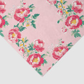 Papier Mousseline Chinoiserie rose et rouge (Détail)