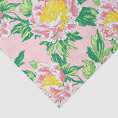 Papier Mousseline Chinoiserie rose Floral (Détail)